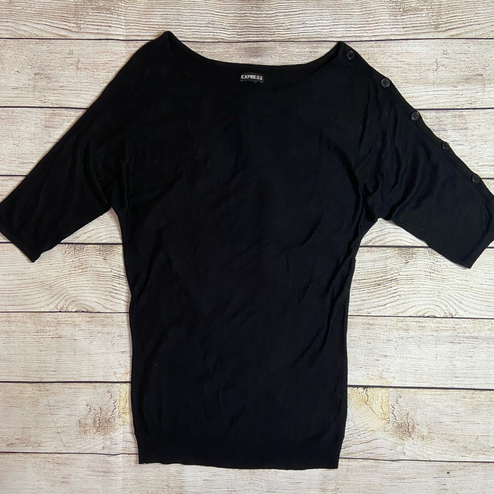 Express Black Dolman Sleeve Shirt